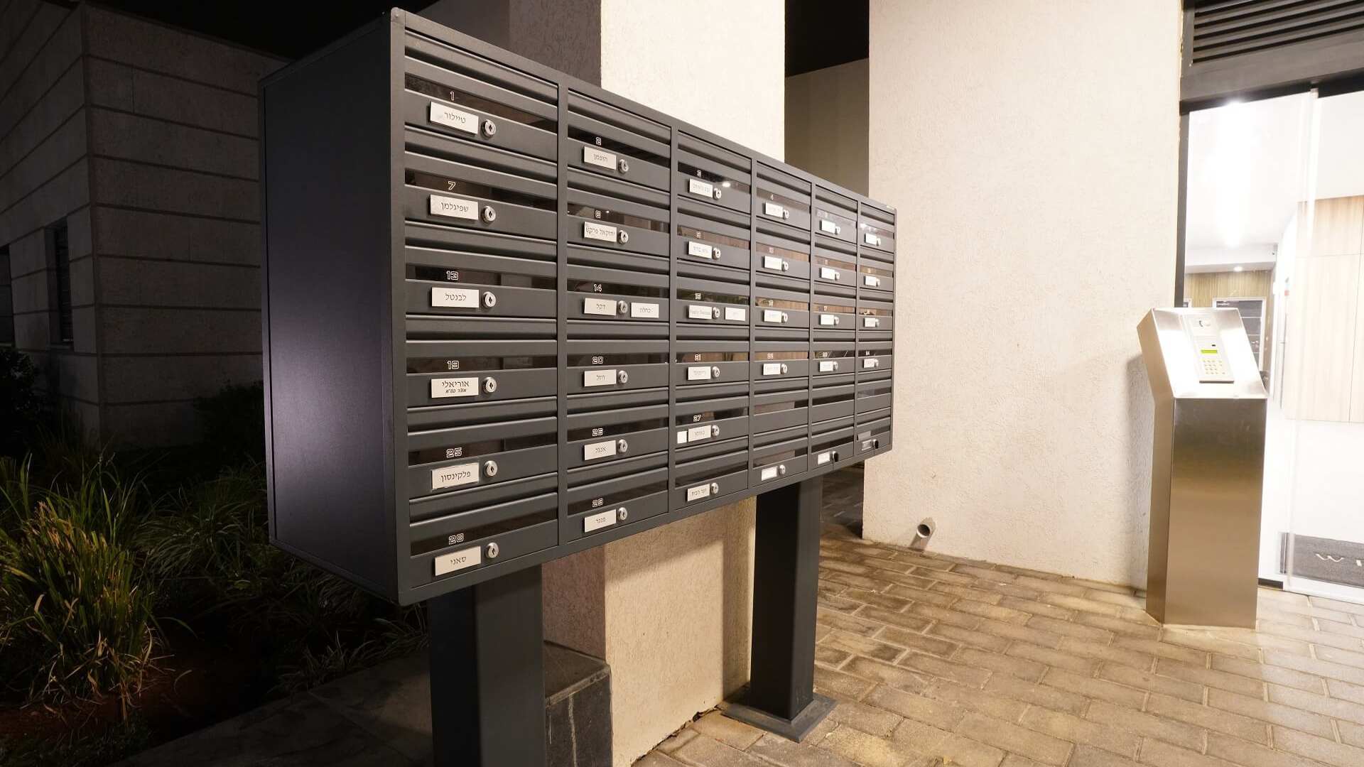 תיבות על עמוד או תיבות שקועות